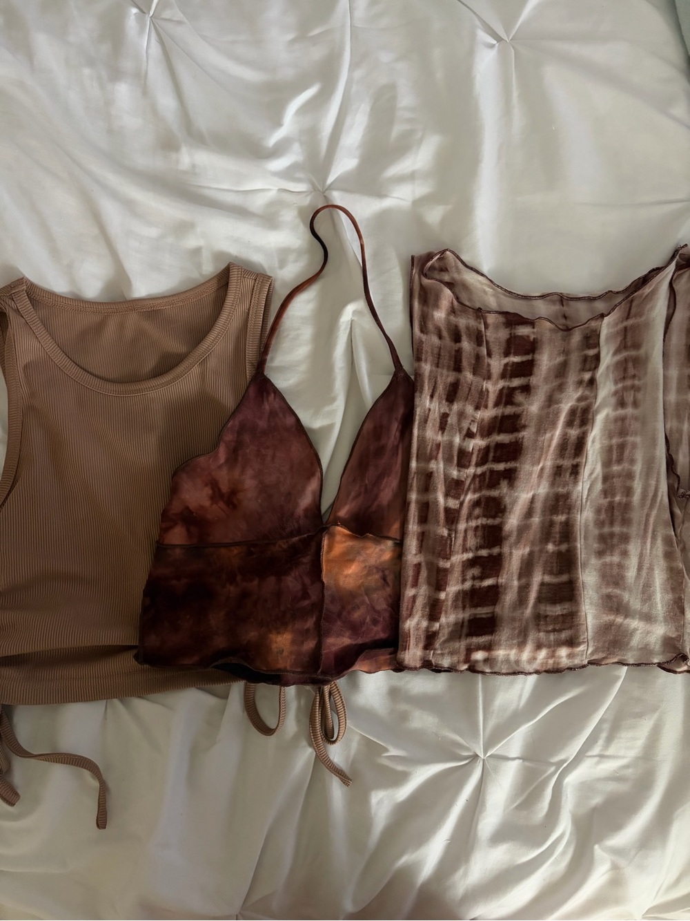 Brown Tie-Dye Tank Top Bundle of 3 - SHEIN
